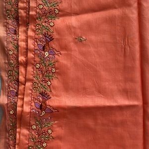 Saree, embroidered silk